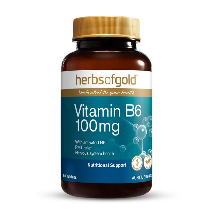 Herbs Of Gold Vitamin B6 100mg 60tab