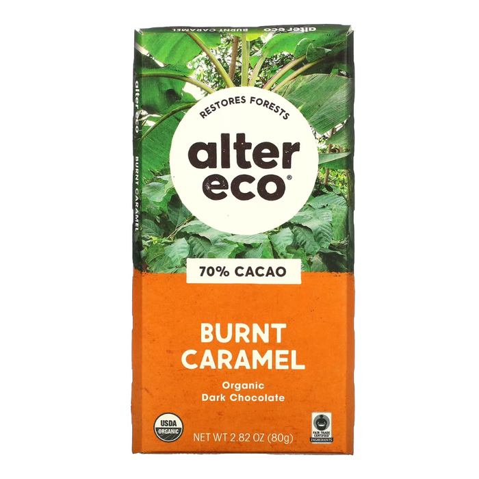 Alter Eco Organic Dark Chocolate Burnt Caramel (70%) 80g
