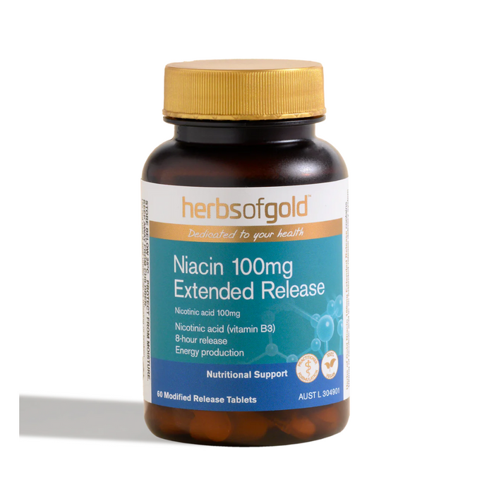 HERBS OF GOLD Niacin 100mg Extended Rel 60t