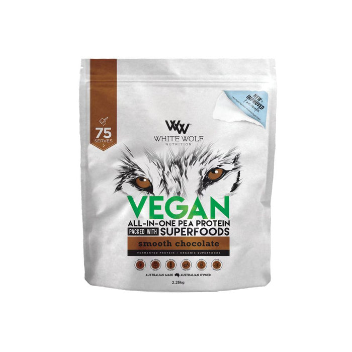 White Wolf Nutrition Vegan AIO Protein Smooth Choc 2.25kg