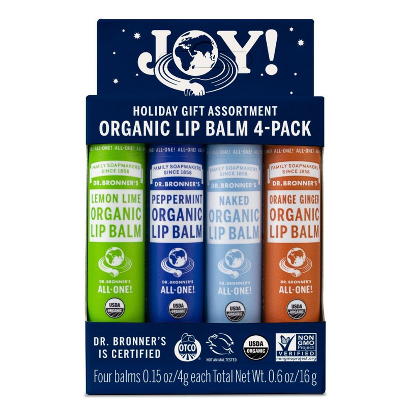 Dr bronner's Joy Lip Balm Gift pack x4