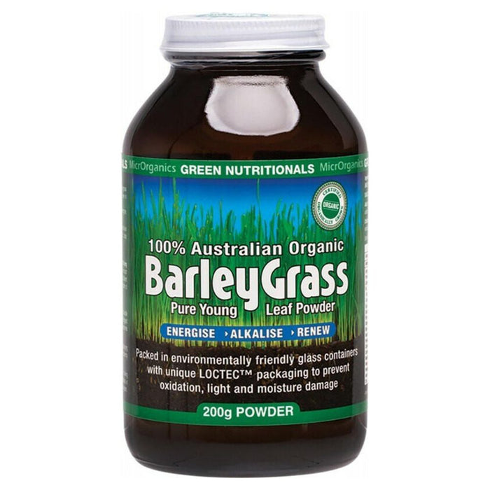 GREEN NUTRITIONALS 100percent Australian Organic Barleygrass 200g