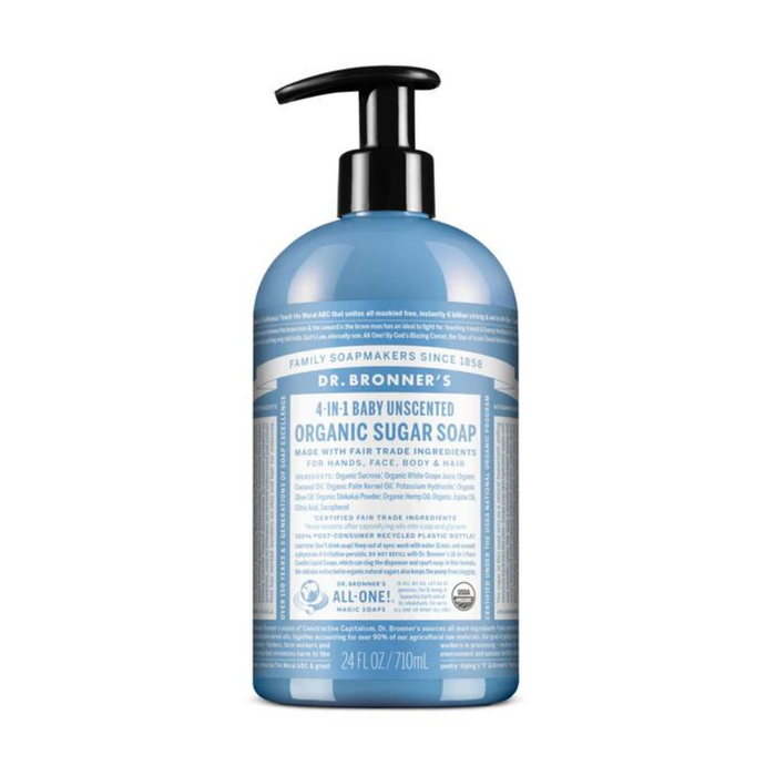 DR BRONNERS BABY UNSCENTED HandB SOAP 710ml