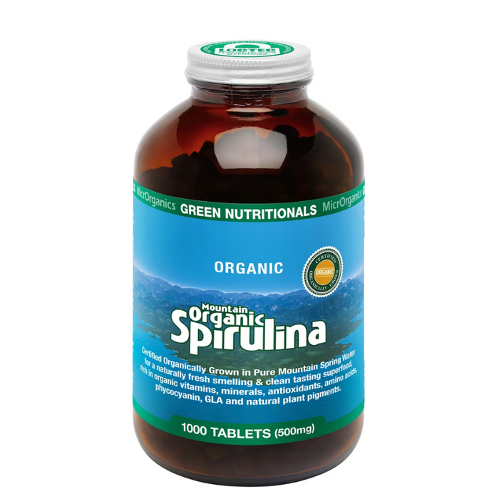 GREEN NUTRITIONALS Mountain Organic Spirulina 1000t