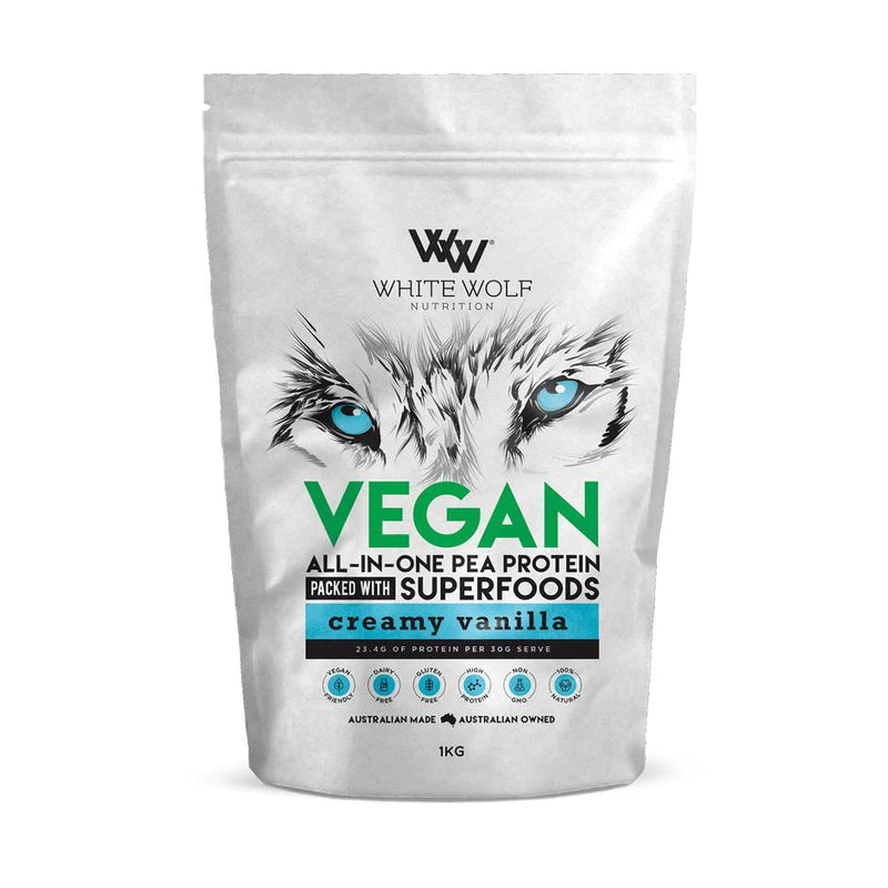 WHITE WOLF NUTRITION Vegan Protein Vanilla 1kg