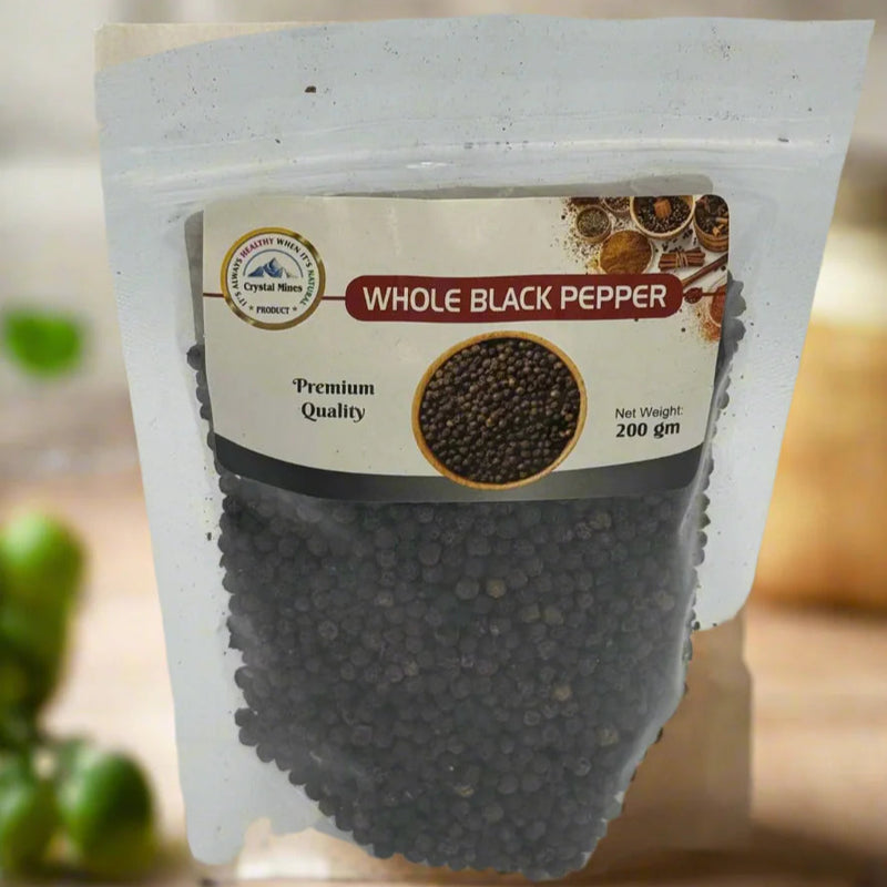Crystal Mines Whole Black Pepper 200gm