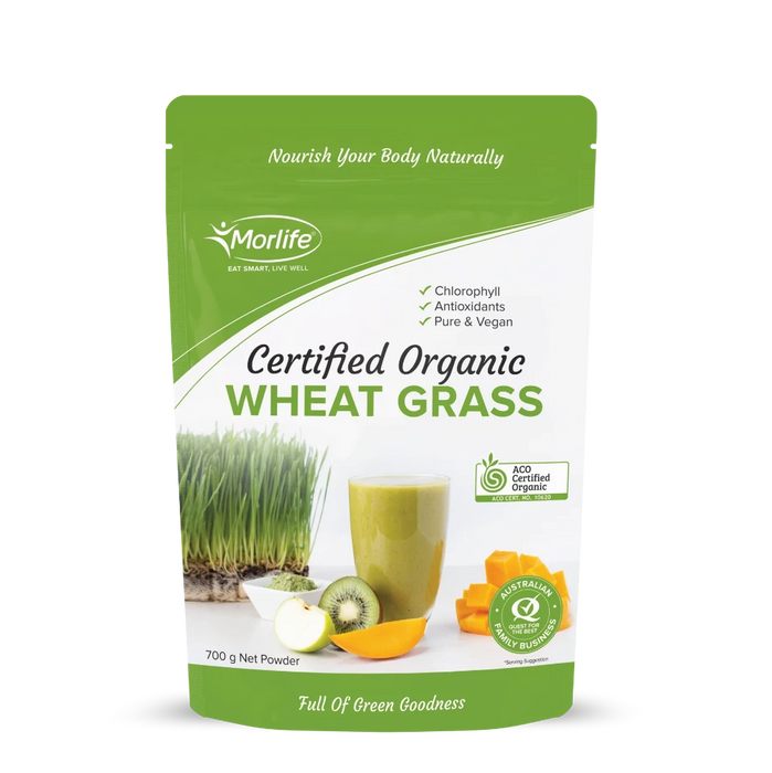 Morlife Wheat Grass Powder Cert Org 700g