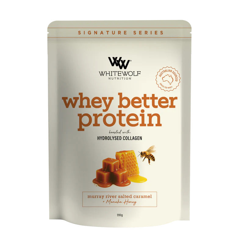 WWN Whey Better Protein Salted Caramel + Manuka Honey 990g