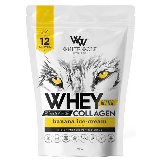 WHITE WOLF NUTRITION Whey Protein Banana 396g