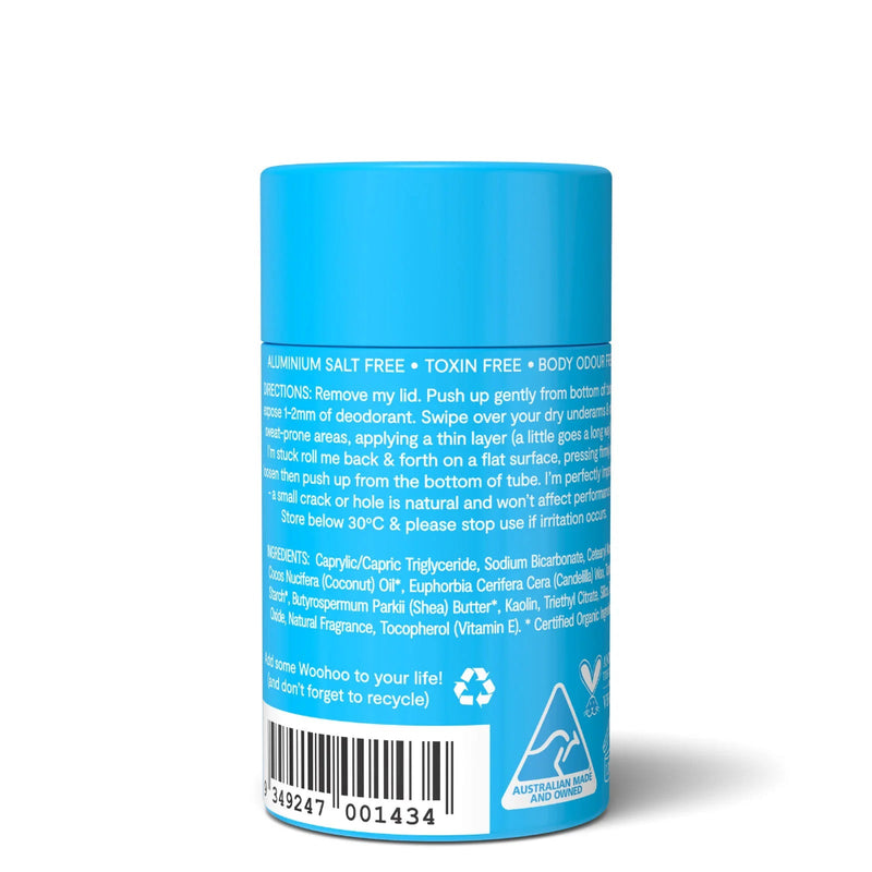 WOOHOO Body Deodorant Stick Surf Regular Strength 60g