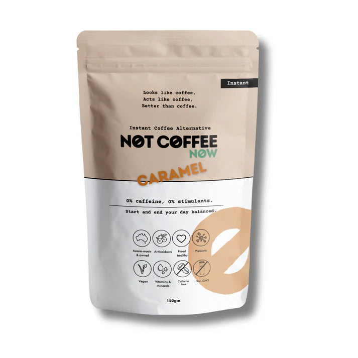 Not Coffee Now Caramel 120g – Instant Caffeine-Free Caramel Coffee Alternative