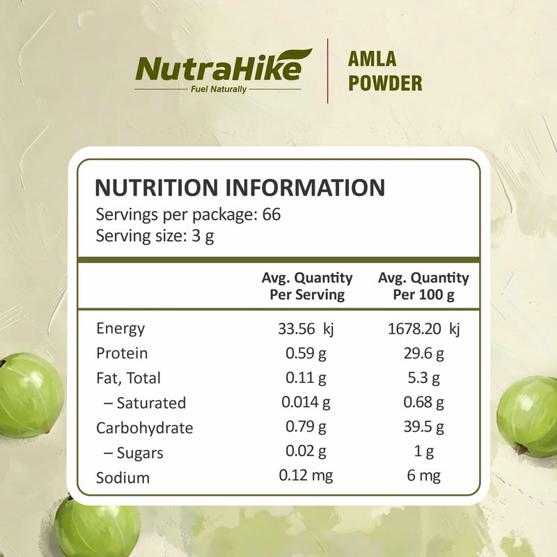 NutraHike Organic Amla Powder 200g