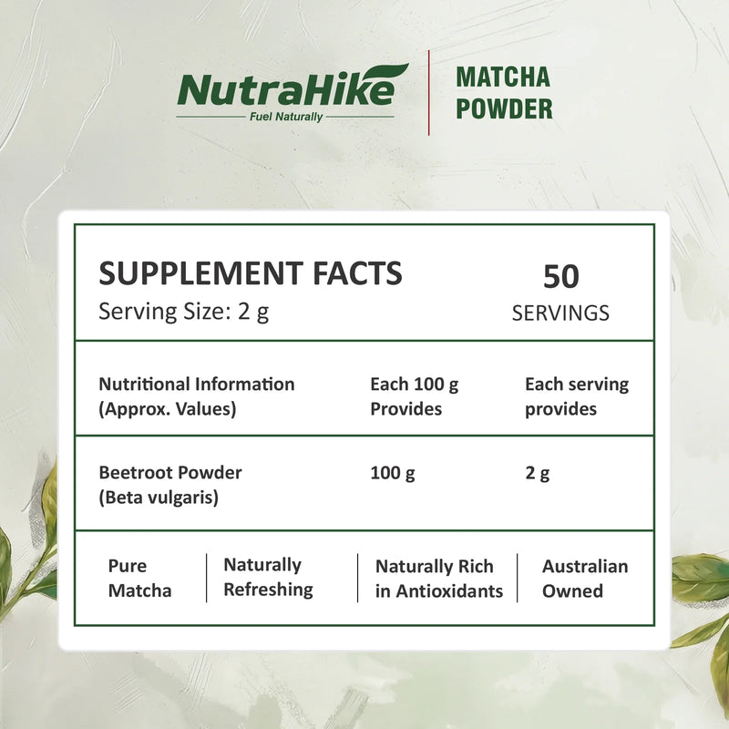 NutraHike Organic Matcha Powder 100g