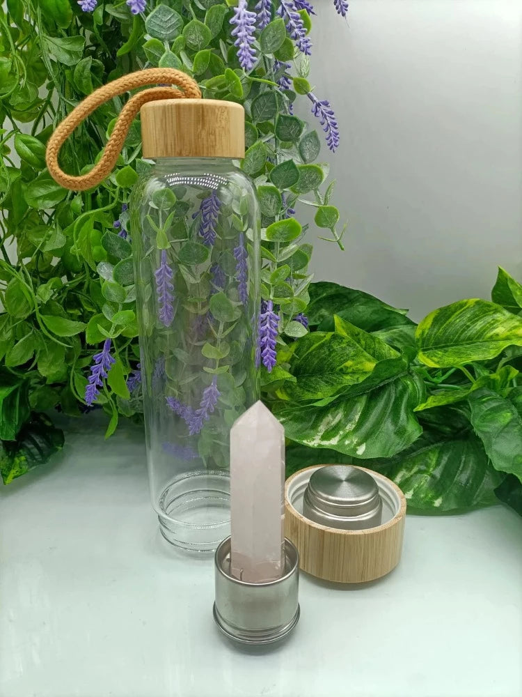 Crystal Bottle Bottle Rose Quartz