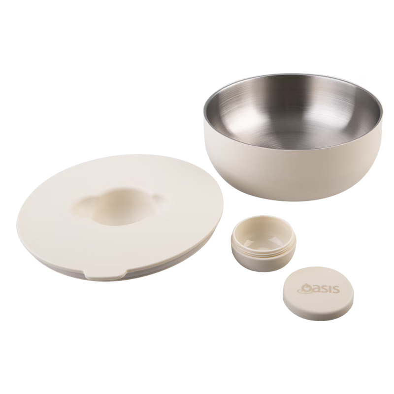 Oasis Stainless Steel Double Wall Fresh 'N' Go Lunch Bowl Alabaster 950ml