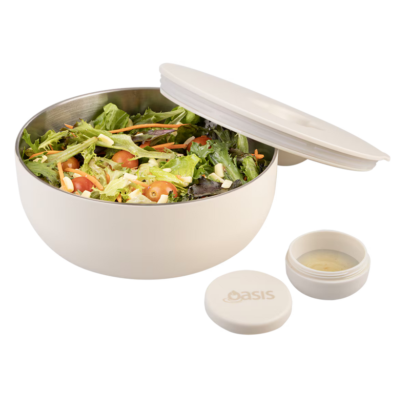 Oasis Stainless Steel Double Wall Fresh 'N' Go Lunch Bowl Alabaster 950ml