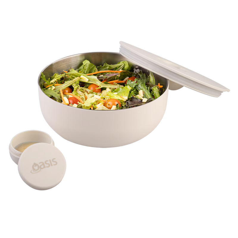 Oasis Stainless Steel Double Wall Fresh 'N' Go Lunch Bowl Alabaster 950ml