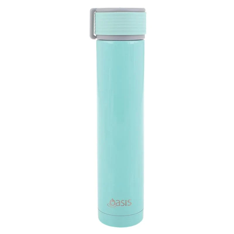 Oasis Skinny Mini Stainless Steel Double Wall Insulated Drink Bottle 250ml Aqua