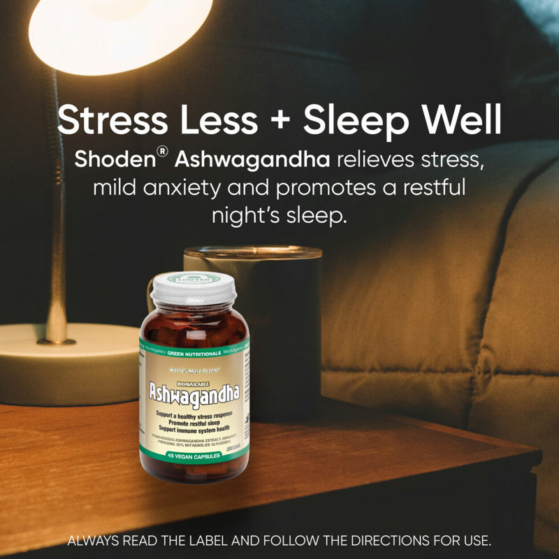 Green Nutritional Ashwagandha 45 Vegan Capsules , Supports stress response, Supports Immune, Promotes restful Sleep