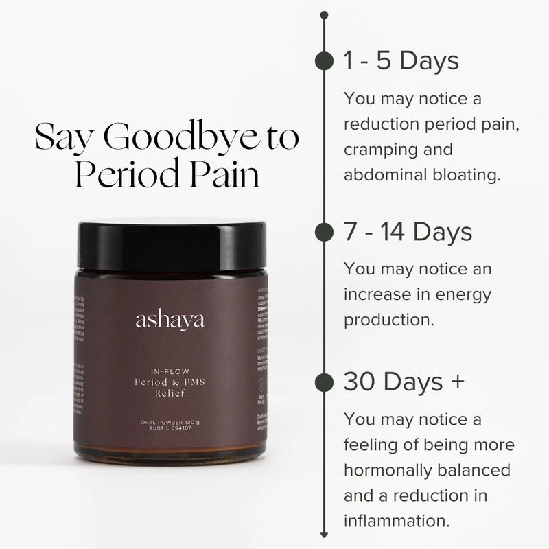 Ashaya In Flow Period & PMS Relief Oral Powder 120g