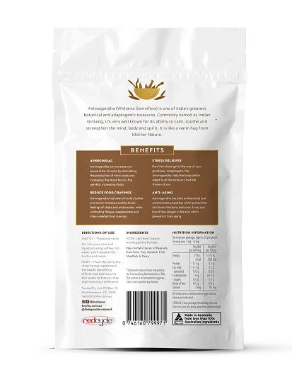 TONIKA Organic Ashwagandha Powder - 90g