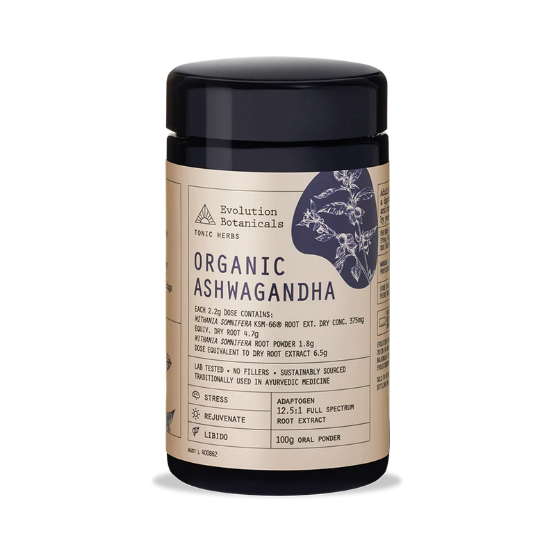 Evolution Botanicals Organic Ashwagandha 100g