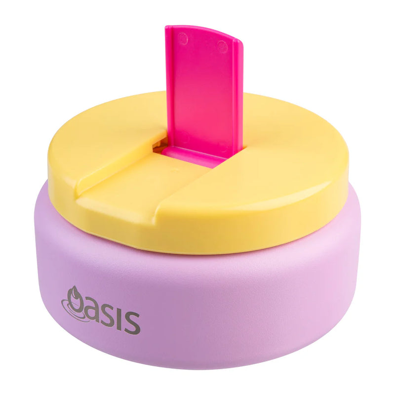 Oasis Double Wall Food Flask Quick Release Lid Bubblegum Pink 230ml