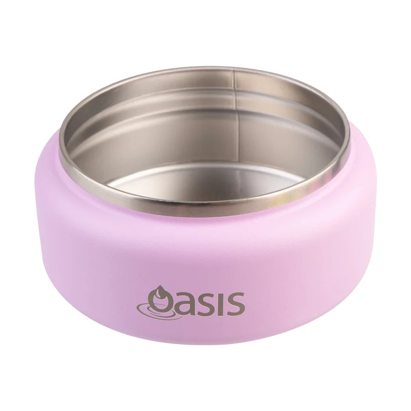 Oasis Double Wall Food Flask Quick Release Lid Bubblegum Pink 230ml