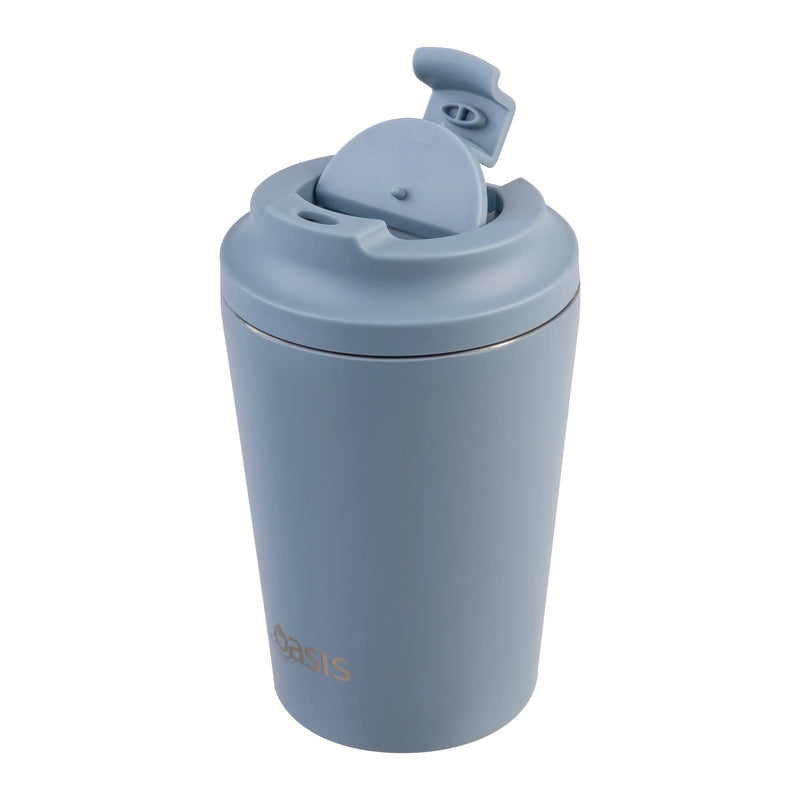Oasis Ceramic Lined S/S D/Wall Insulated Coffee Cup Hazy Blue 360ml
