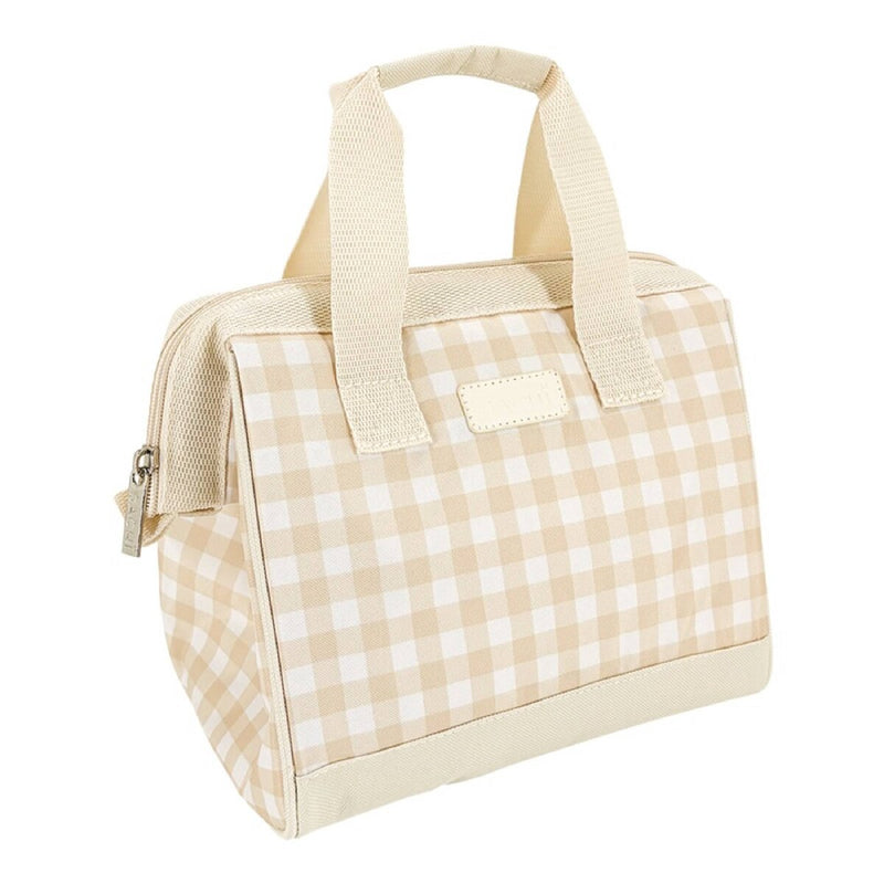 Sachi Style 34 Insulated Lunch Bag Beige Gingham – Reusable Thermal Lunch Tote