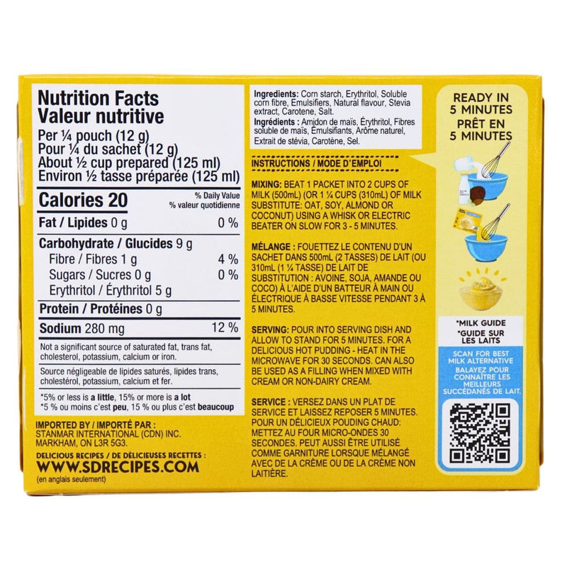 Simply Delish Instant Banana Pudding Mix – Sugar-Free & Gluten-Free (48 g)