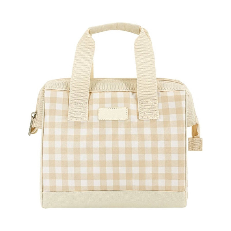 Sachi Style 34 Insulated Lunch Bag Beige Gingham – Reusable Thermal Lunch Tote