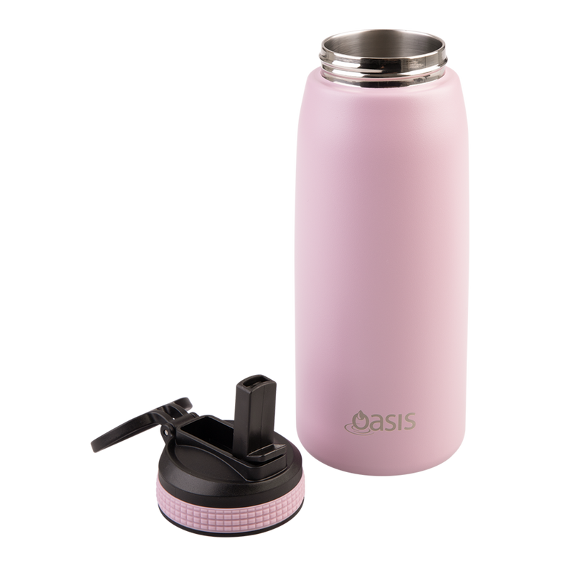 Oasis Stainless Steel Double Wall Insulated Sports Bottle 780ml – Blush | Large Capacity Vacuum Sports Drink Bottle