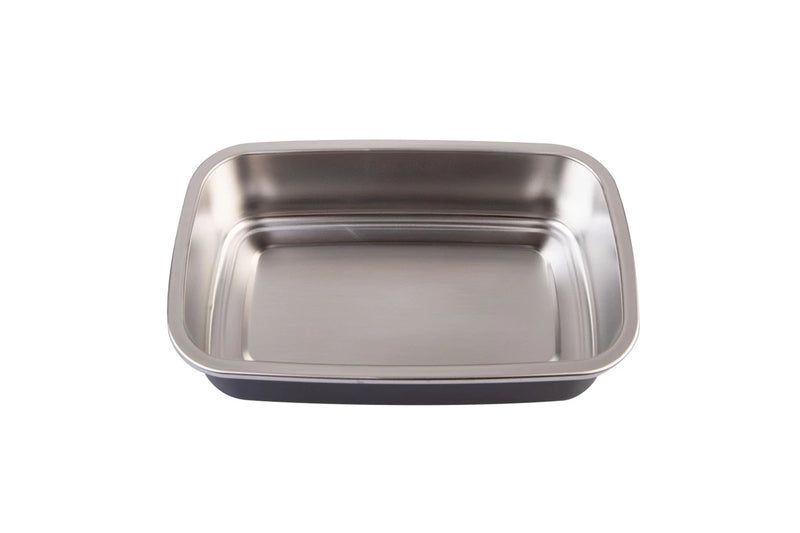 Oasis Microwave Safe Rectangular Stainless Steel Container 700ml - Black