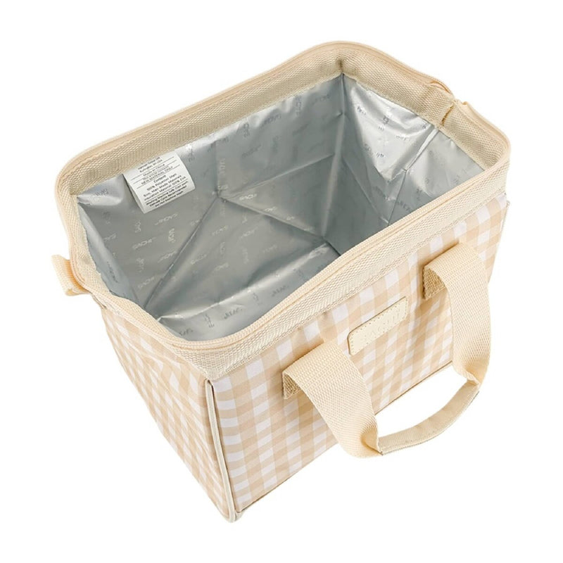 Sachi Style 34 Insulated Lunch Bag Beige Gingham – Reusable Thermal Lunch Tote