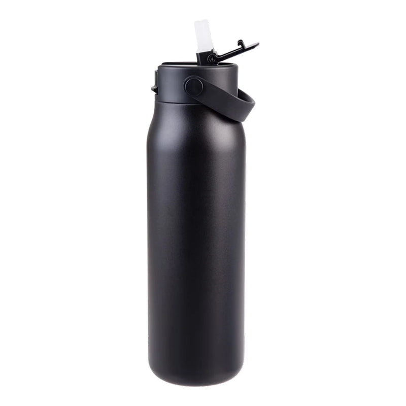 Oasis Ceramic lined SORRENTO Black Drink Bottle 900ml