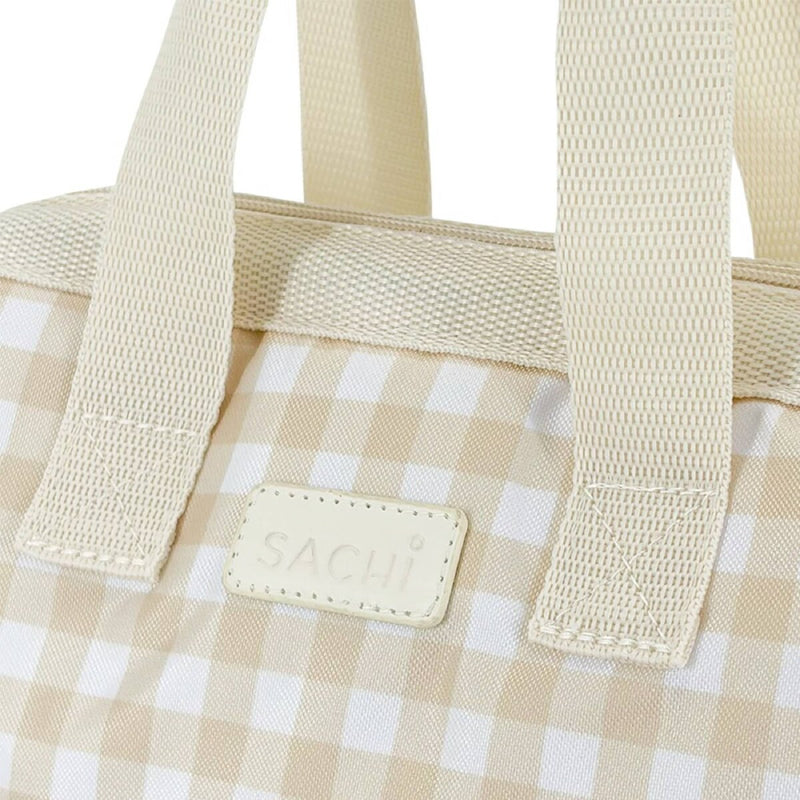 Sachi Style 34 Insulated Lunch Bag Beige Gingham – Reusable Thermal Lunch Tote