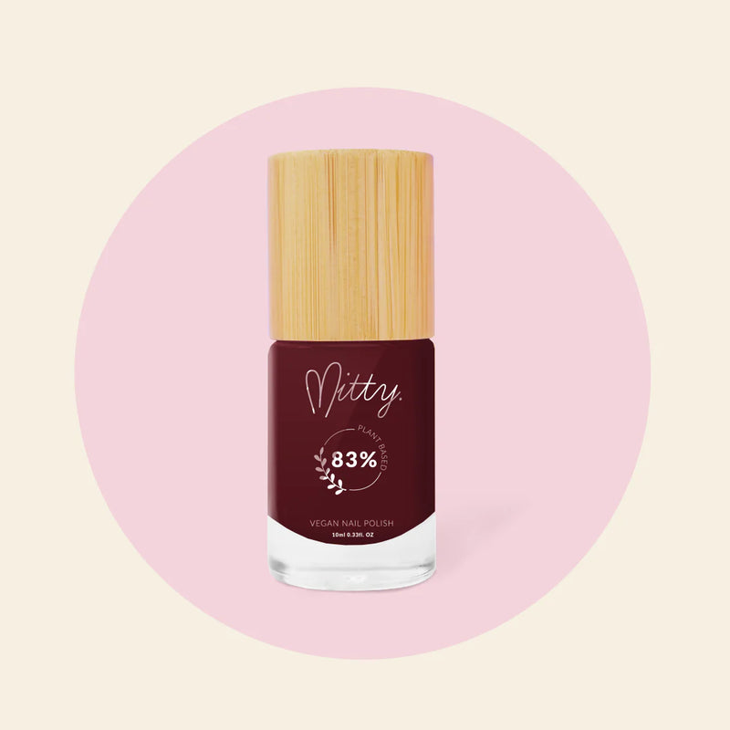 Mitty 83% Plant based Vegan polish Black Cherry 10ml