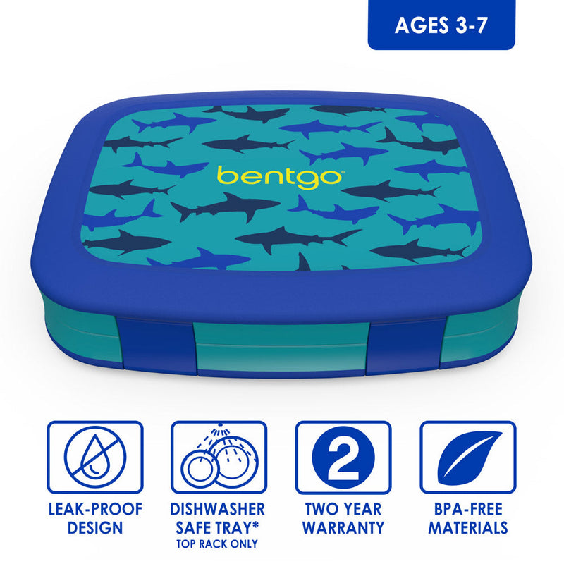 Bentgo Kids Bento Lunchbox (Sharks)