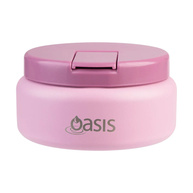 Oasis Double Wall Food Flask Quick Release lid Blush 230ml