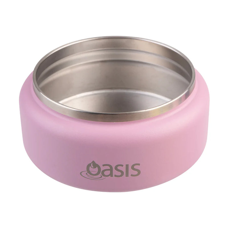 Oasis Double Wall Food Flask Quick Release lid Blush 230ml