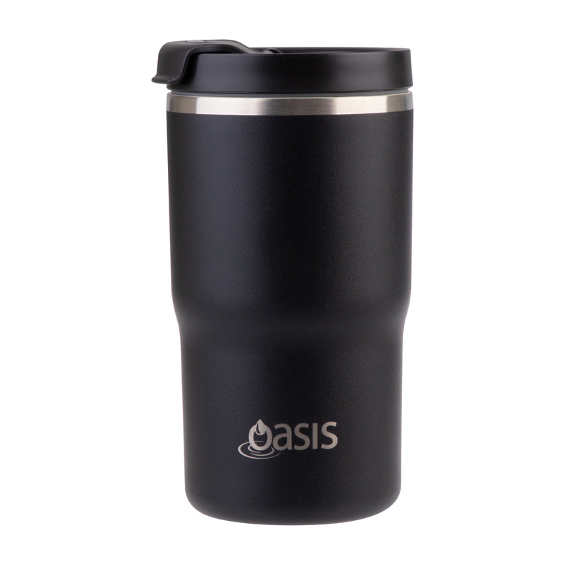 Oasis Ceramic Lined Stainless Steel Double Wall Travel Mug 480ml - Black