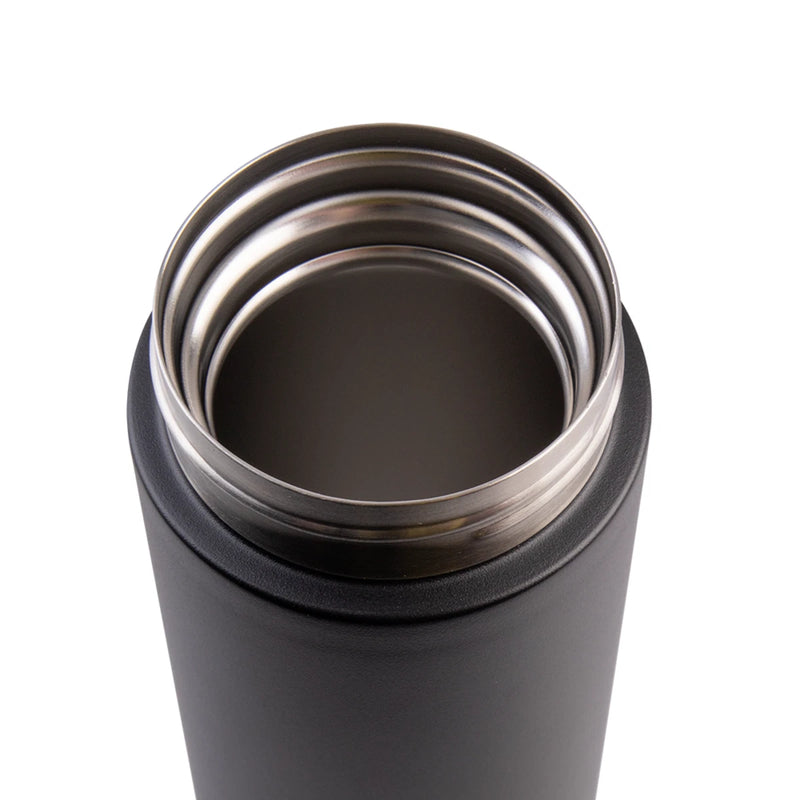 Oasis Stainless Steel Insulated Flip-Top Flask 480ml Black - Double Wall Vacuum Thermos