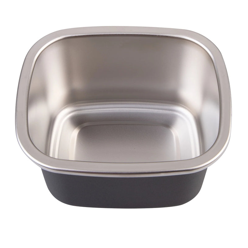 Oasis Microwave Safe Stainless Steel Rectangular Container - Black - 500ml
