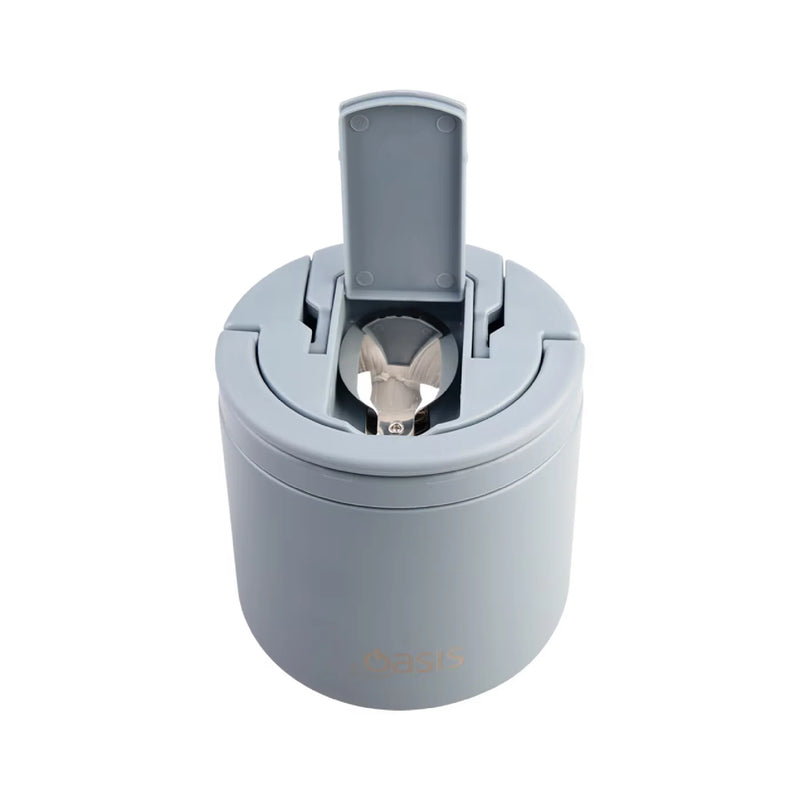 Oasis Insulated Food Jar - Quick Release Lid - 500ml - Hazy Blue
