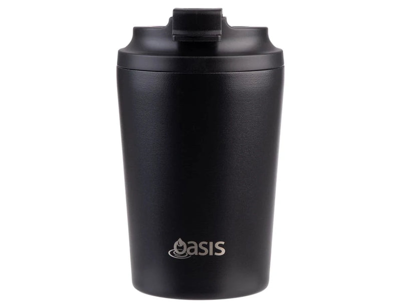Oasis Ceramic Lined Stainless Steel Double Wall Insulated Coffee Cup 235ml - Black