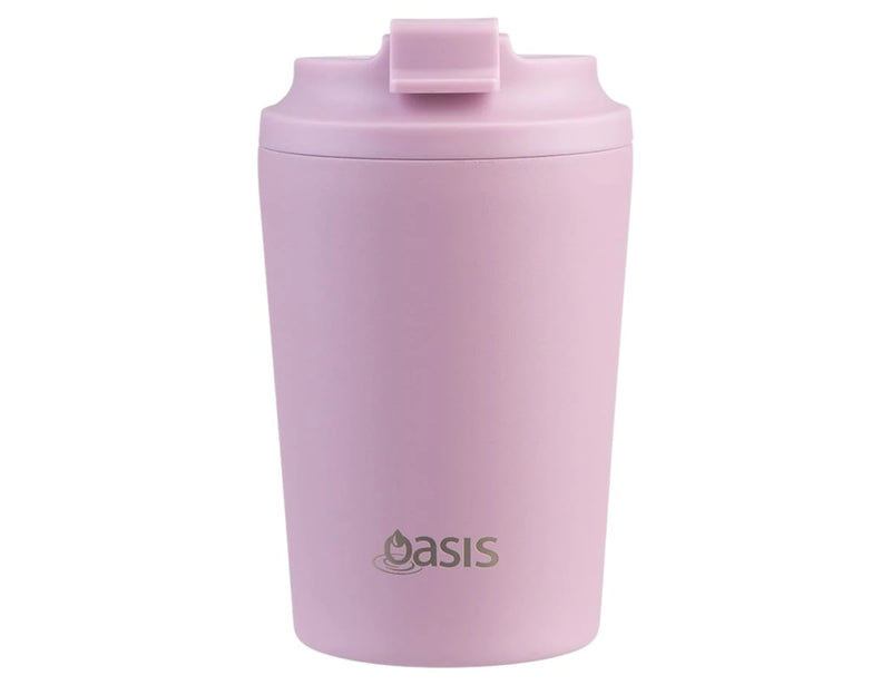 Oasis Ceramic Lined Stainless Steel Double Wall Insulated Coffee Cup 235ml - Blush