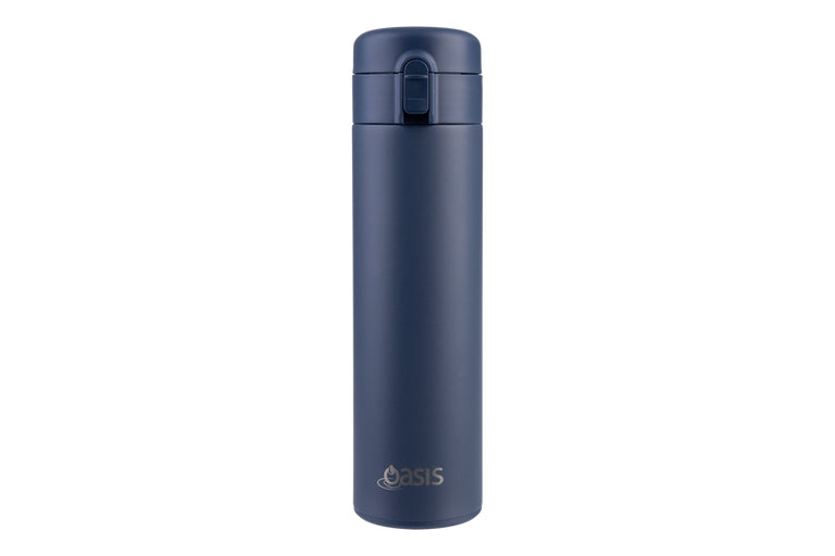 Oasis Stainless Steel Insulated Flip-Top Flask 480ml Indigo - Double Wall Vacuum Thermos