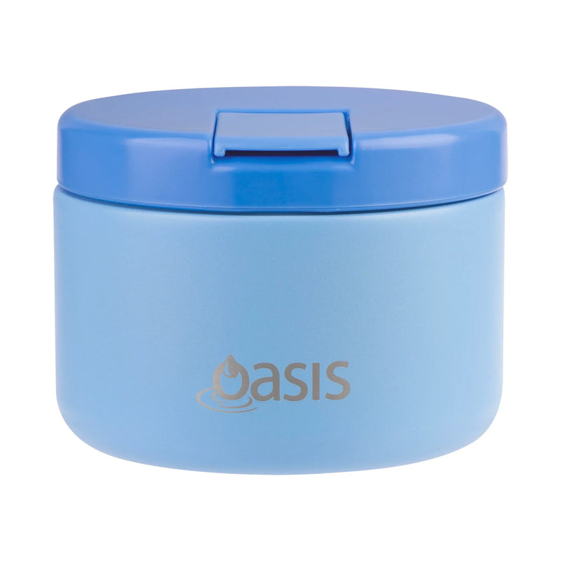 Oasis - Stainless Steel Double Wall Insulated Food Flask With Quick Release Lid - 300ml-Hazy Blue