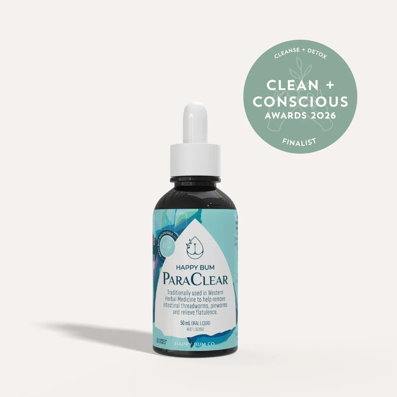 Happy Bum ParaClear 50ml – Herbal Parasite Cleanse Drops for Digestive Health & Intestinal Worm Support